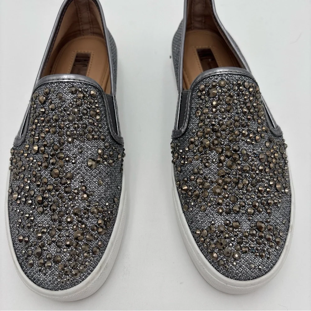 INC International Concepts Silver Embellished‎ Slip-On Sneakers